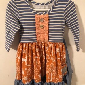 Eleanor Rose Fall woodland animals dress